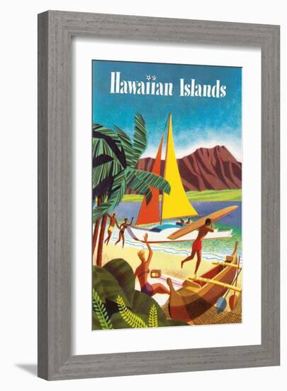 Hawaiian Islands-Pacifica Island Art-Framed Art Print