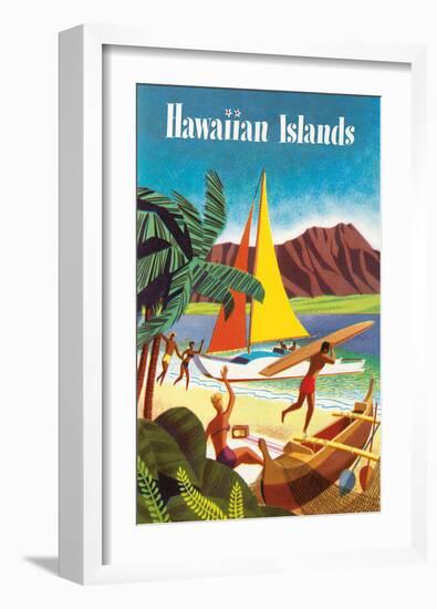 Hawaiian Islands-Pacifica Island Art-Framed Art Print