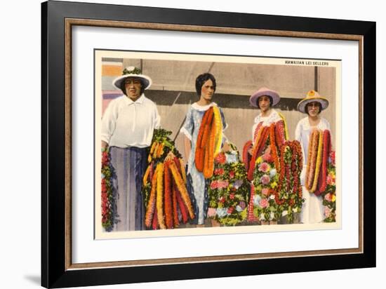 Hawaiian Lei Sellers-null-Framed Art Print