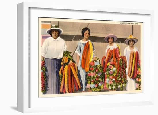 Hawaiian Lei Sellers-null-Framed Art Print