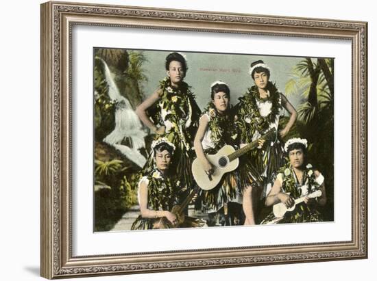 Hawaiian Music Girls-null-Framed Art Print