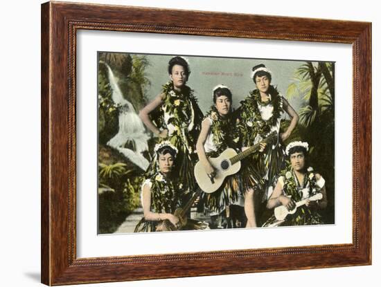 Hawaiian Music Girls-null-Framed Art Print