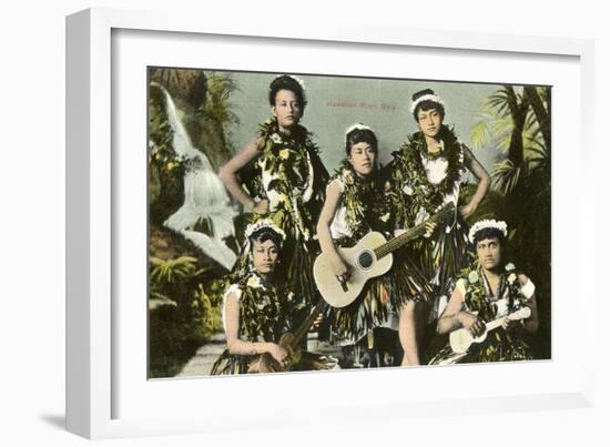 Hawaiian Music Girls-null-Framed Art Print