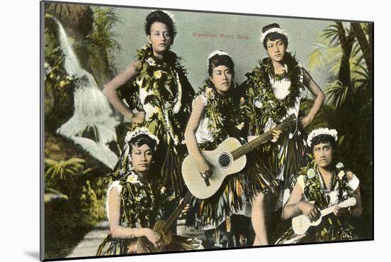 Hawaiian Music Girls-null-Mounted Art Print