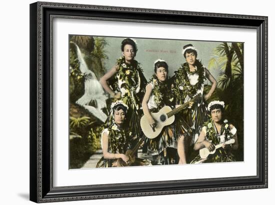 Hawaiian Music Girls-null-Framed Art Print