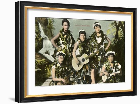 Hawaiian Music Girls-null-Framed Art Print