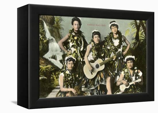 Hawaiian Music Girls-null-Framed Stretched Canvas