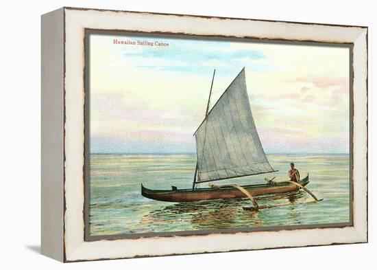 Hawaiian Sailing Canoe-null-Framed Stretched Canvas