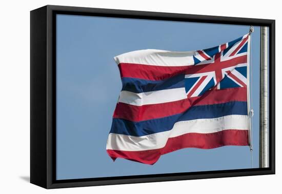 Hawaiian State Flag, Oahu, Hawaii-Michael DeFreitas-Framed Premier Image Canvas