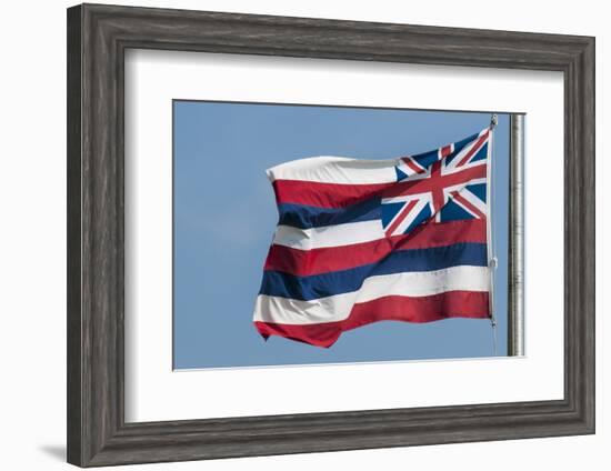 Hawaiian State Flag, Oahu, Hawaii-Michael DeFreitas-Framed Photographic Print