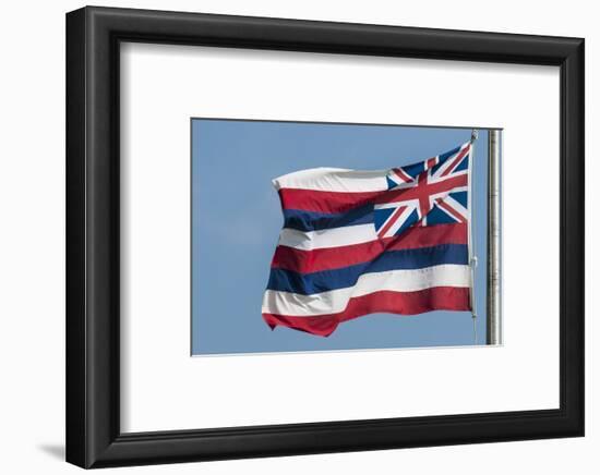 Hawaiian State Flag, Oahu, Hawaii-Michael DeFreitas-Framed Photographic Print