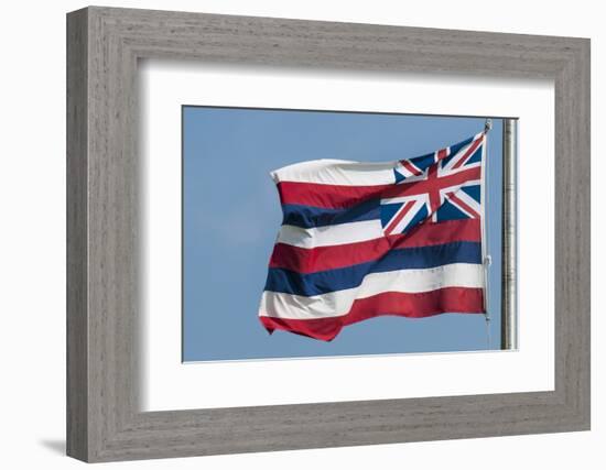 Hawaiian State Flag, Oahu, Hawaii-Michael DeFreitas-Framed Photographic Print