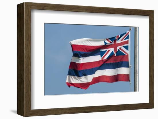 Hawaiian State Flag, Oahu, Hawaii-Michael DeFreitas-Framed Photographic Print