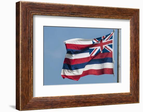 Hawaiian State Flag, Oahu, Hawaii-Michael DeFreitas-Framed Photographic Print