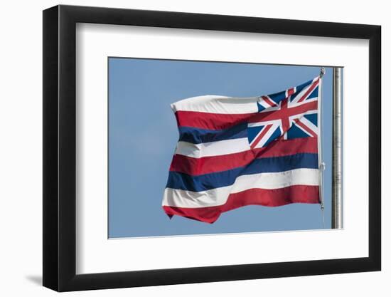 Hawaiian State Flag, Oahu, Hawaii-Michael DeFreitas-Framed Photographic Print