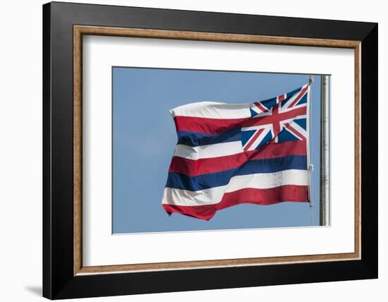 Hawaiian State Flag, Oahu, Hawaii-Michael DeFreitas-Framed Photographic Print