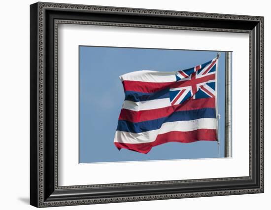 Hawaiian State Flag, Oahu, Hawaii-Michael DeFreitas-Framed Photographic Print