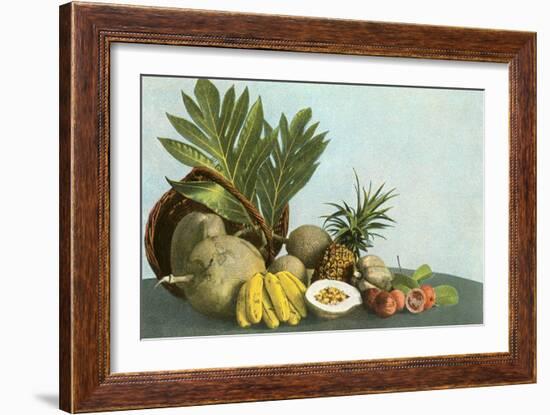 Hawaiian Tropical Fruits--Framed Art Print