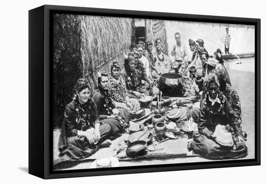 Hawaiians at a Banquet, Hawaii, 1922-RM Clutterbuck-Framed Premier Image Canvas