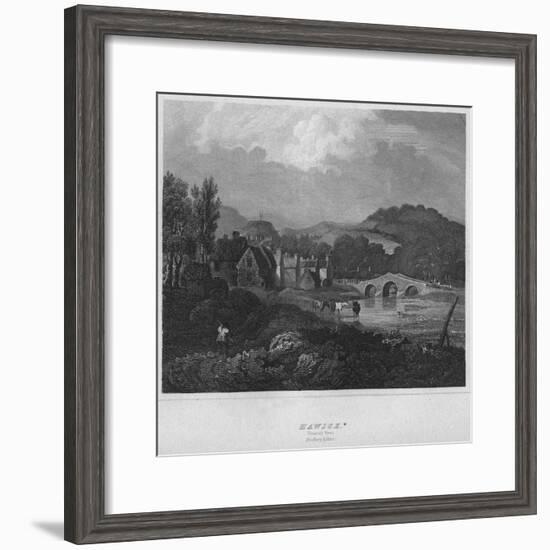 'Hawick. (General View.) Roxburghshire', 1814-John Greig-Framed Giclee Print