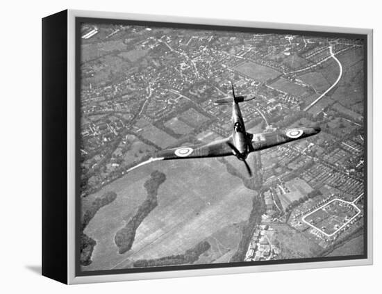 Hawker Hurricane in Flight, Battle of Britain, World War II, 1940-null-Framed Premier Image Canvas