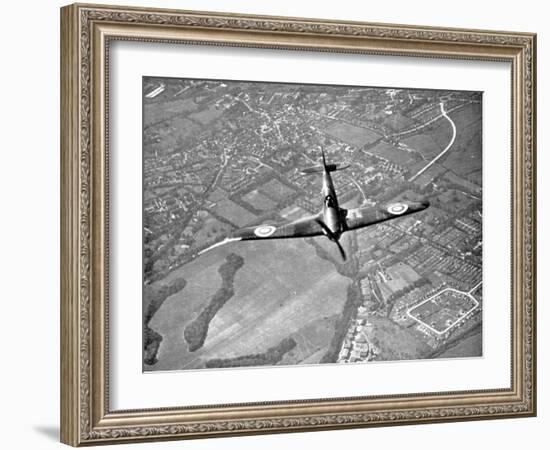 Hawker Hurricane in Flight, Battle of Britain, World War II, 1940-null-Framed Giclee Print