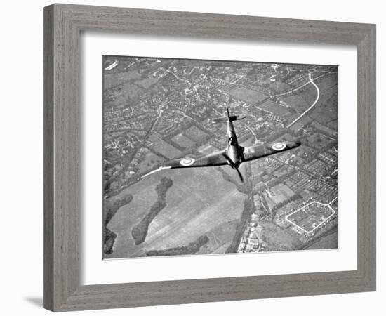 Hawker Hurricane in Flight, Battle of Britain, World War II, 1940-null-Framed Giclee Print
