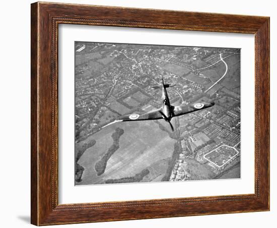 Hawker Hurricane in Flight, Battle of Britain, World War II, 1940-null-Framed Giclee Print