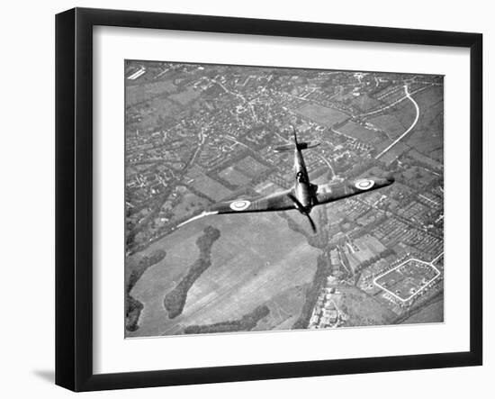 Hawker Hurricane in Flight, Battle of Britain, World War II, 1940-null-Framed Giclee Print