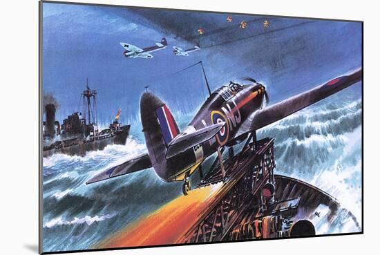 Hawker Hurricane-Wilf Hardy-Mounted Giclee Print