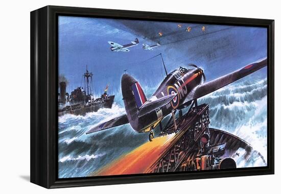 Hawker Hurricane-Wilf Hardy-Framed Premier Image Canvas