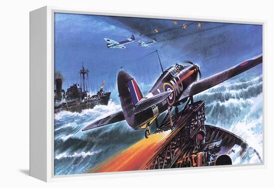 Hawker Hurricane-Wilf Hardy-Framed Premier Image Canvas