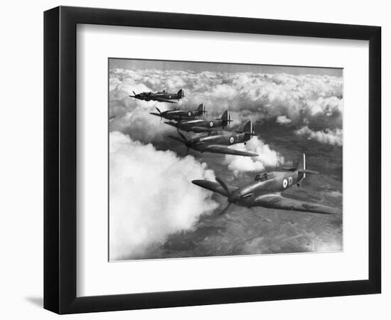 Hawker Hurricanes in Flight-null-Framed Photographic Print