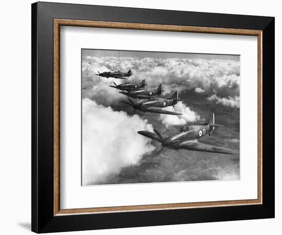 Hawker Hurricanes in Flight-null-Framed Photographic Print