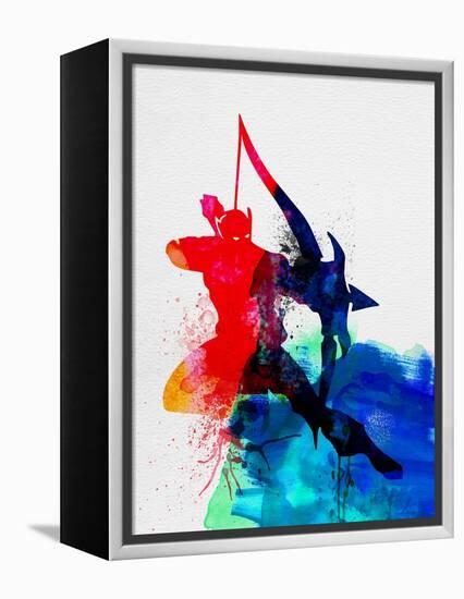 Hawkeye Watercolor-Jack Hunter-Framed Stretched Canvas