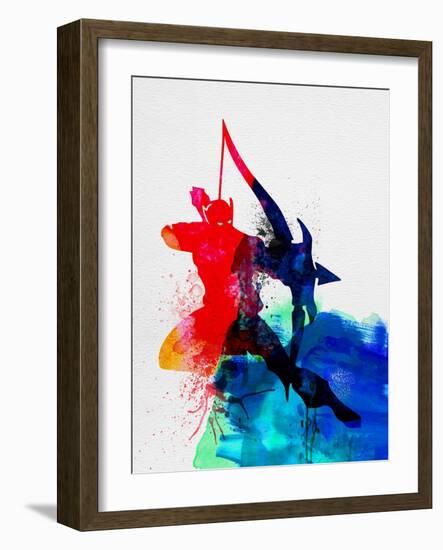 Hawkeye Watercolor-Jack Hunter-Framed Art Print