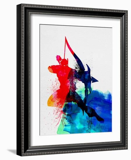 Hawkeye Watercolor-Jack Hunter-Framed Art Print