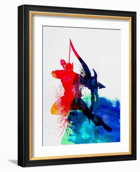 Hawkeye Watercolor-Jack Hunter-Framed Art Print