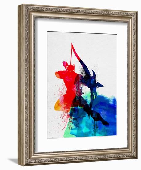 Hawkeye Watercolor-Jack Hunter-Framed Premium Giclee Print