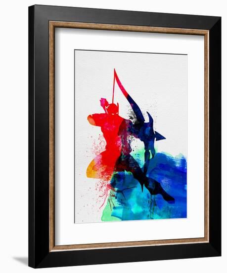 Hawkeye Watercolor-Jack Hunter-Framed Premium Giclee Print