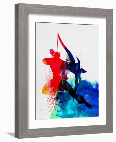 Hawkeye Watercolor-Jack Hunter-Framed Art Print