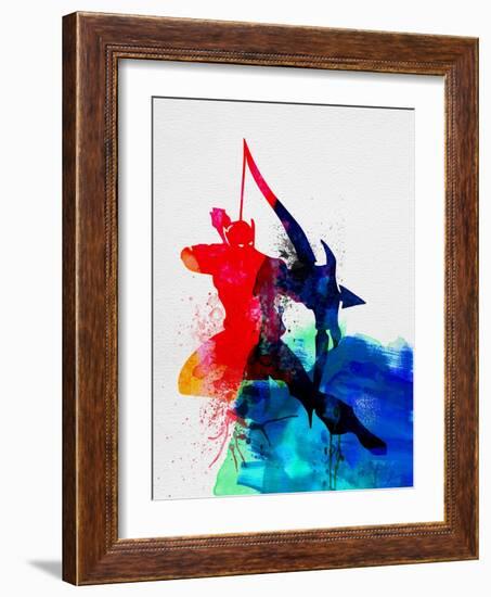 Hawkeye Watercolor-Jack Hunter-Framed Art Print