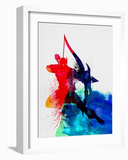 Hawkeye Watercolor-Jack Hunter-Framed Art Print