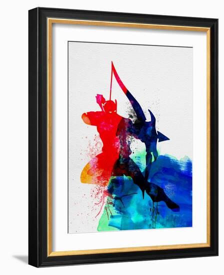 Hawkeye Watercolor-Jack Hunter-Framed Art Print