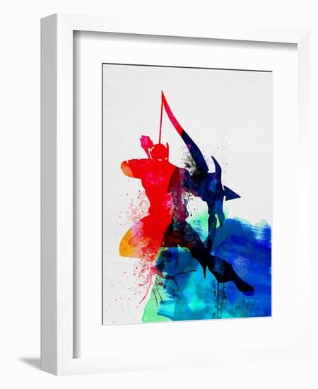 Hawkeye Watercolor-Jack Hunter-Framed Art Print