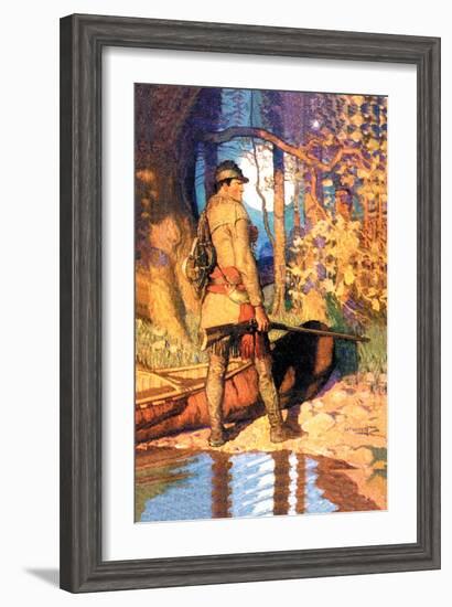 Hawkeye-Newell Convers Wyeth-Framed Art Print