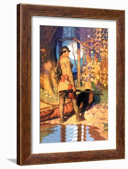 Hawkeye-Newell Convers Wyeth-Framed Art Print