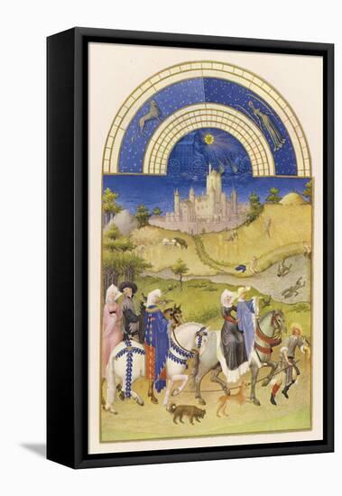 Hawking in Medieval France-Pol De Limbourg-Framed Stretched Canvas