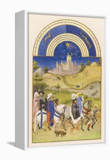 Hawking in Medieval France-Pol De Limbourg-Framed Stretched Canvas