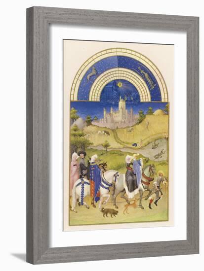 Hawking in Medieval France-Pol De Limbourg-Framed Art Print